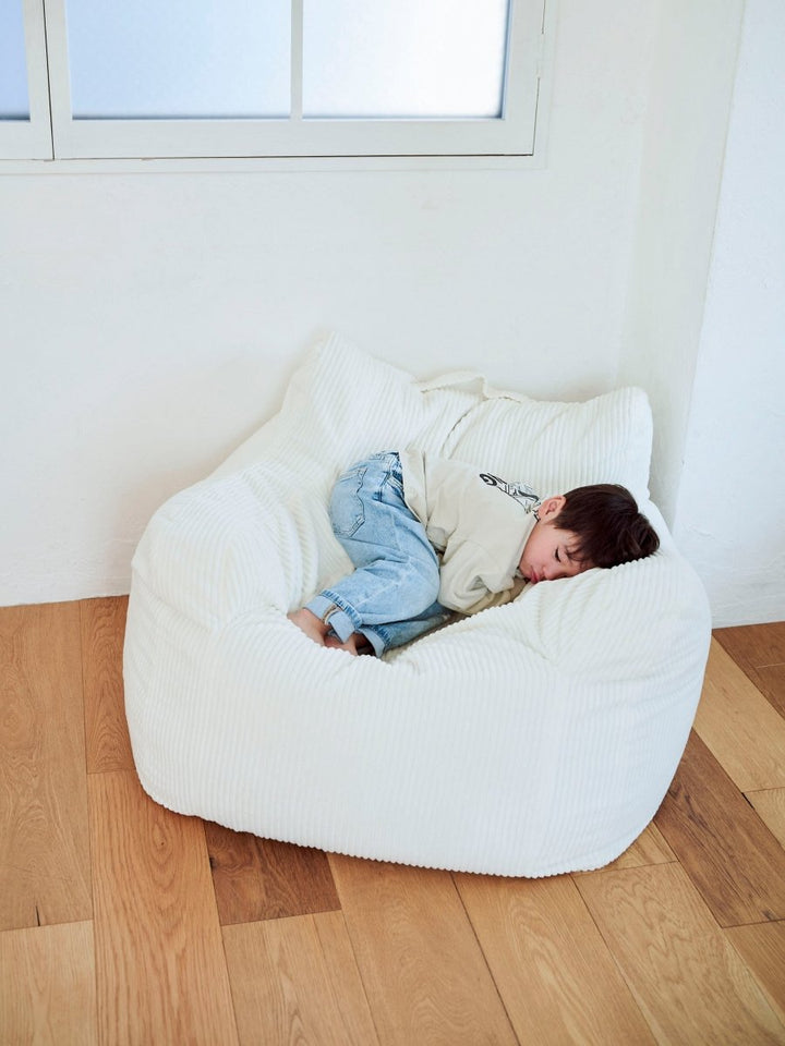 LOOSY 1人掛けビーズソファ ミニ Ivory｜1人用ソファ おしゃれ