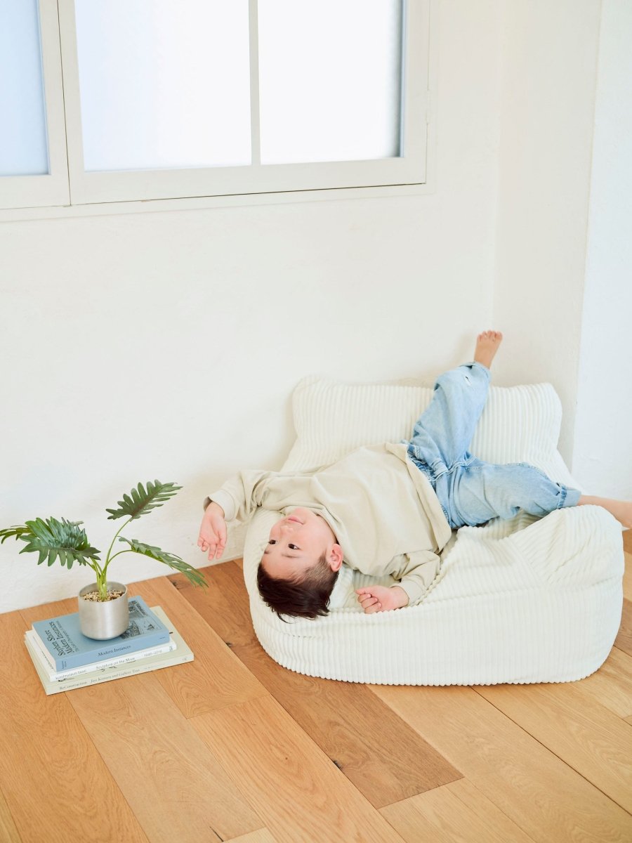 LOOSY 1人掛けビーズソファ ミニ Ivory｜1人用ソファ おしゃれ