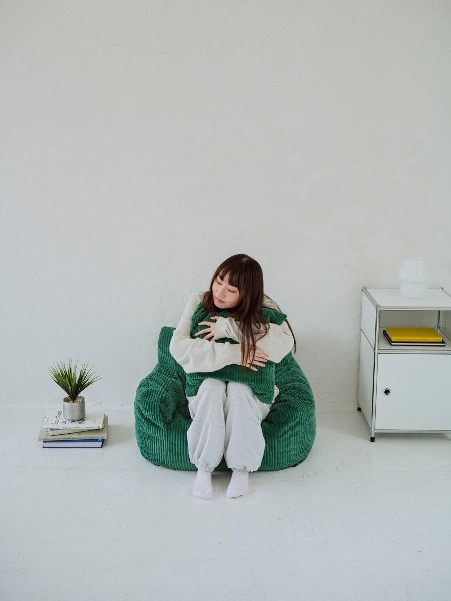 LOOSY 1人掛けビーズソファ ミニ Green｜1人用ソファ おしゃれ