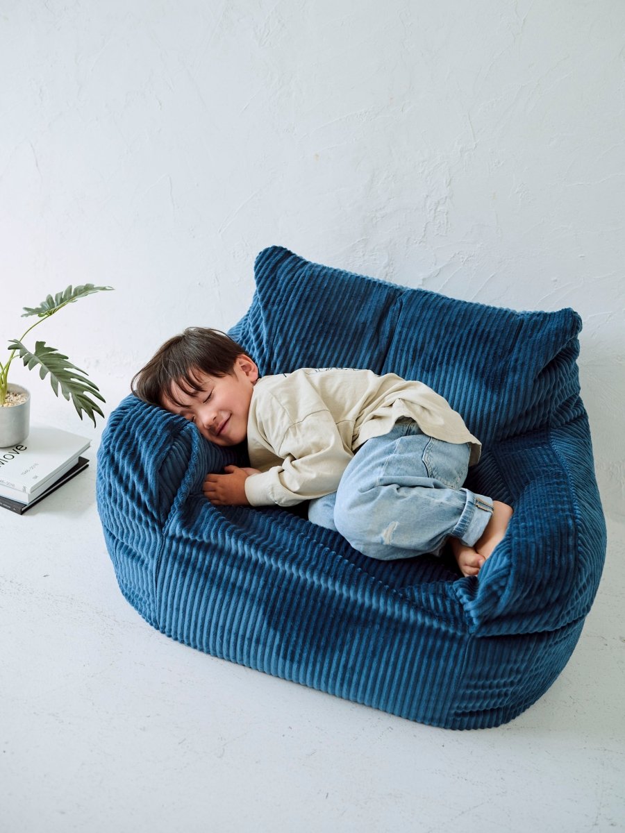 LOOSY 1人掛けビーズソファ ミニ Navy｜1人用ソファ おしゃれ