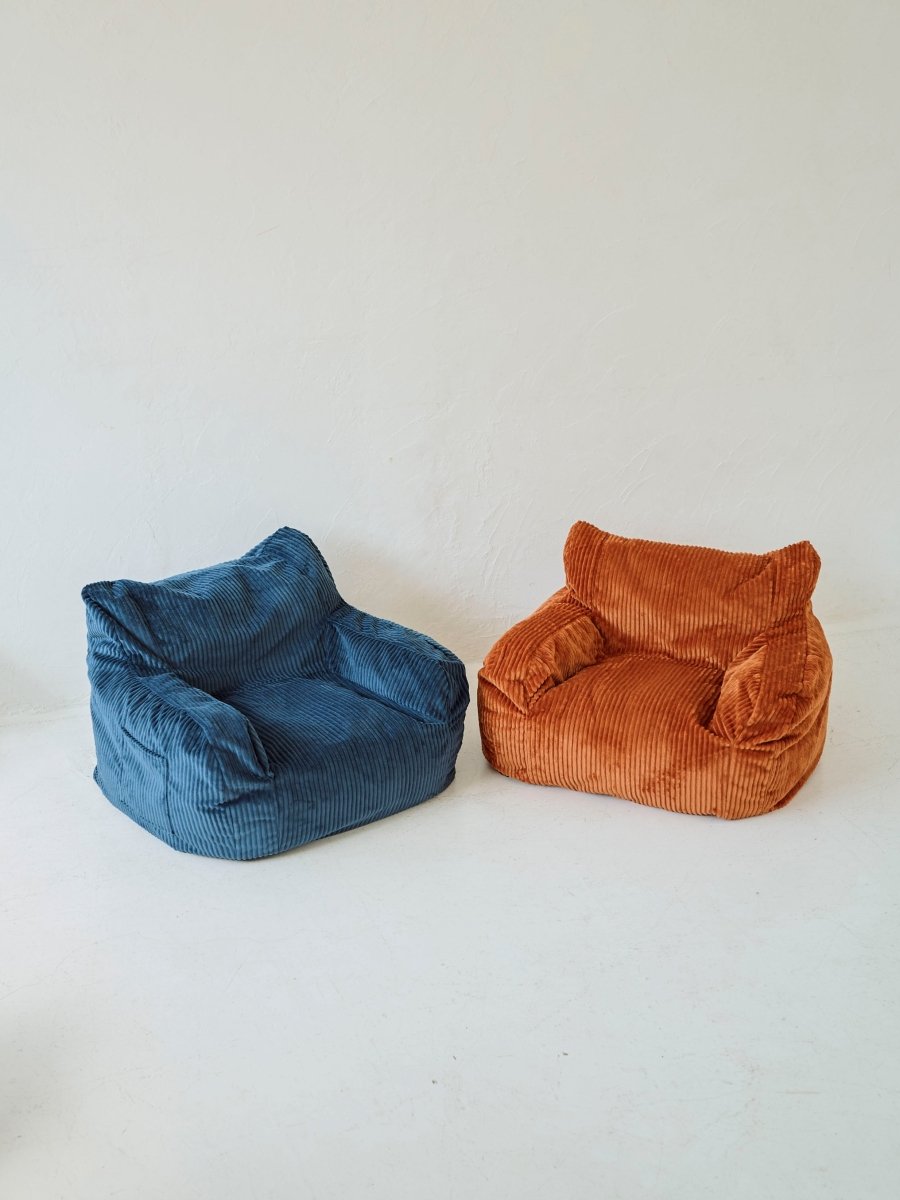 LOOSY 1人掛けビーズソファ ミニ Navy｜1人用ソファ おしゃれ