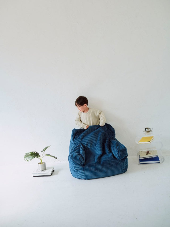 LOOSY 1人掛けビーズソファ ミニ Navy｜1人用ソファ おしゃれ