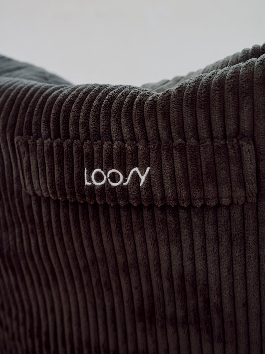 OR - 9201 - LOOSY - HUGME 1人掛けビーズソファ ミニ Charcoal 付替カバー