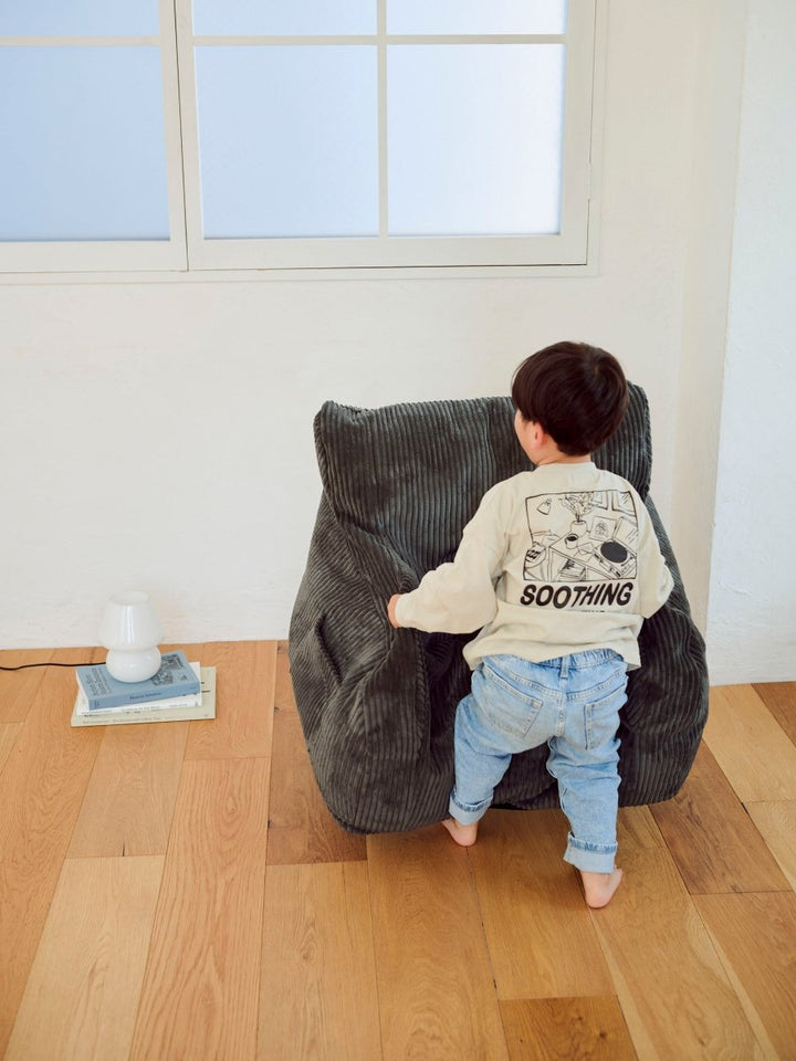 LOOSY 1人掛けビーズソファ ミニ Charcoal｜1人用ソファ おしゃれ