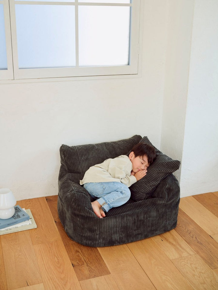 LOOSY 1人掛けビーズソファ ミニ Charcoal｜1人用ソファ おしゃれ