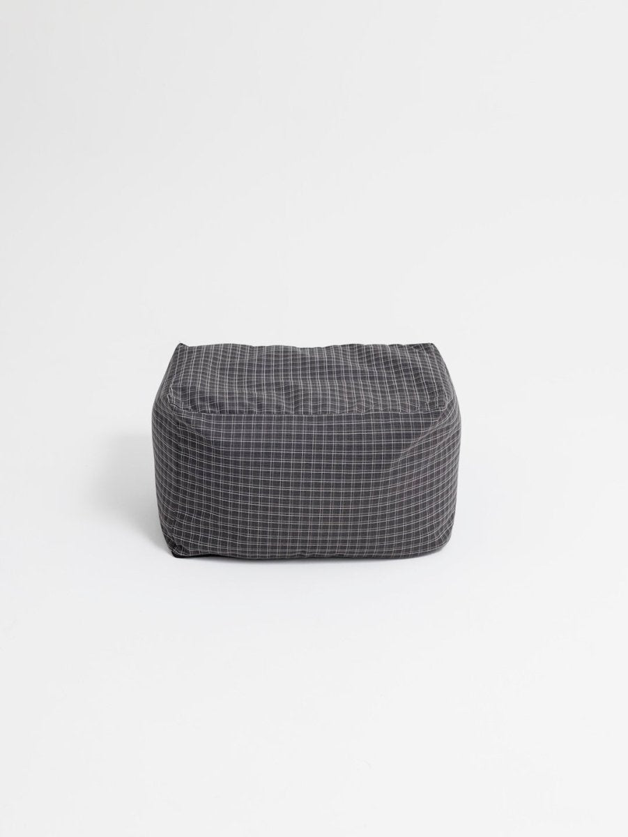 OR - 9562 - LOOSY - HUGME ビーズオットマン 付替カバー Charcoal Check
