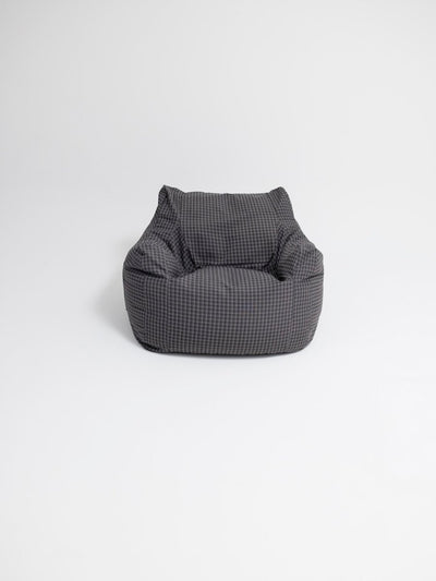 OR - 9564 - LOOSY - HUGME 1人掛けビーズソファ Charcoal Check
