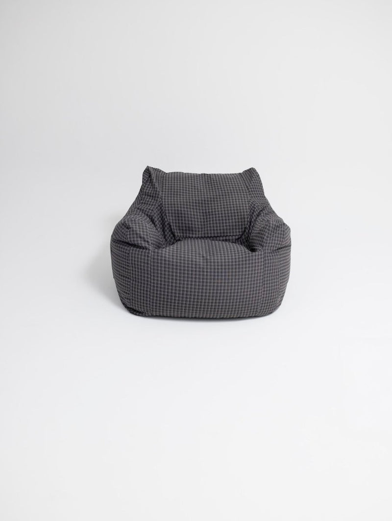 OR - 9564 - LOOSY - HUGME 1人掛けビーズソファ Charcoal Check