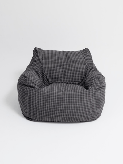 OR - 9564 - LOOSY - HUGME 1人掛けビーズソファ Charcoal Check