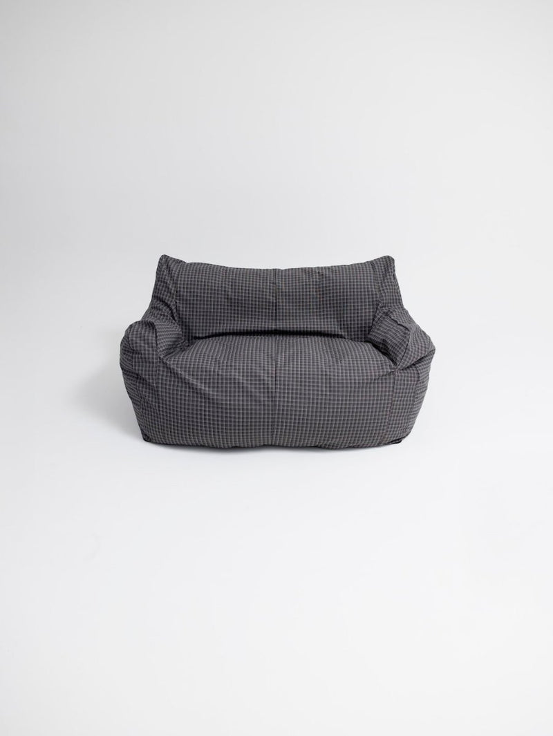 OR - 9566 - LOOSY - HUGME 2人掛けビーズソファ Charcoal Check