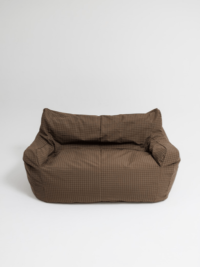 OR - 9567 - LOOSY - HUGME 2人掛けビーズソファ Brown Check