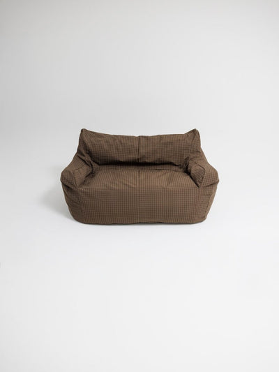 OR - 9567 - LOOSY - HUGME 2人掛けビーズソファ Brown Check