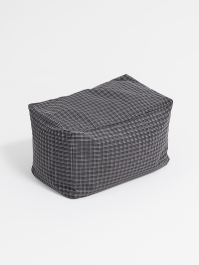 OR - 9568 - LOOSY - HUGME ビーズオットマン Charcoal Check
