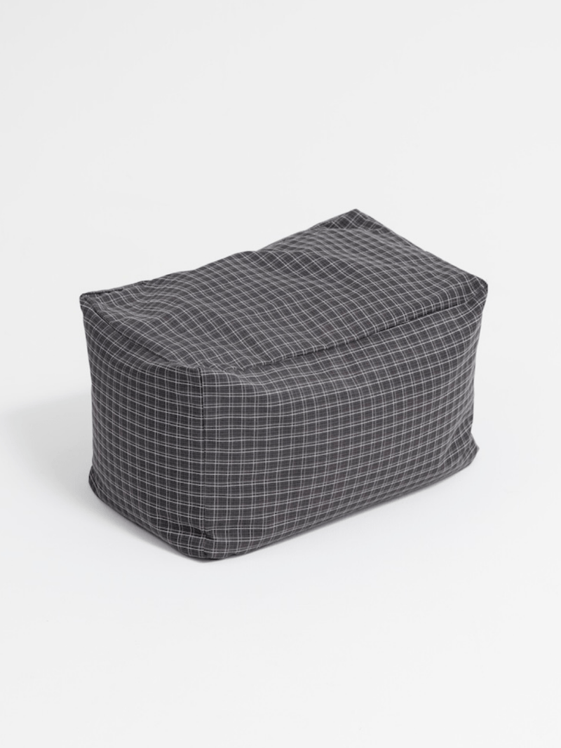 OR - 9568 - LOOSY - HUGME ビーズオットマン Charcoal Check