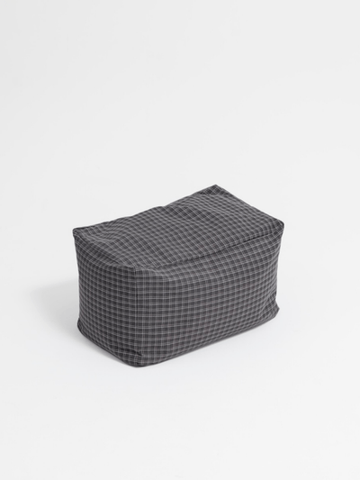 OR - 9568 - LOOSY - HUGME ビーズオットマン Charcoal Check