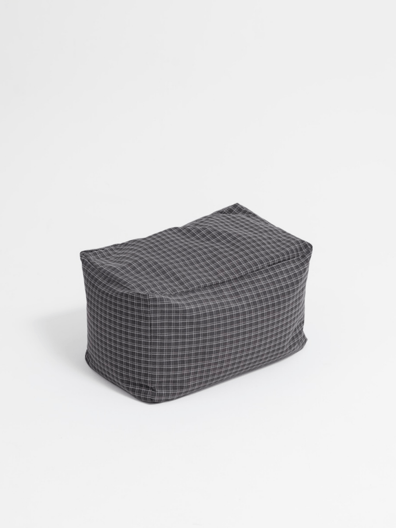 OR - 9568 - LOOSY - HUGME ビーズオットマン Charcoal Check