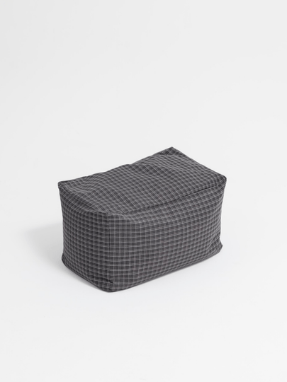 OR - 9568 - LOOSY - HUGME ビーズオットマン Charcoal Check