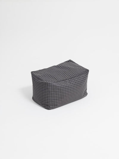 OR - 9568 - LOOSY - HUGME ビーズオットマン Charcoal Check