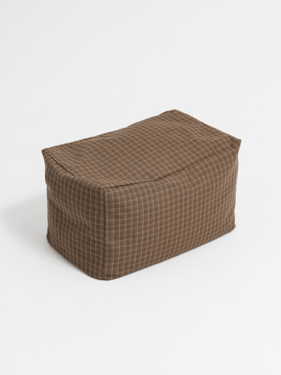OR - 9569 - LOOSY - HUGME ビーズオットマン Brown Check