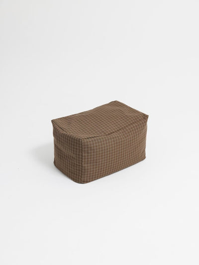OR - 9569 - LOOSY - HUGME ビーズオットマン Brown Check
