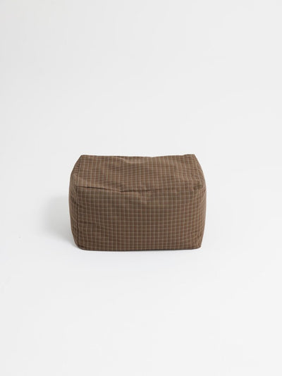 OR - 9569 - LOOSY - HUGME ビーズオットマン Brown Check