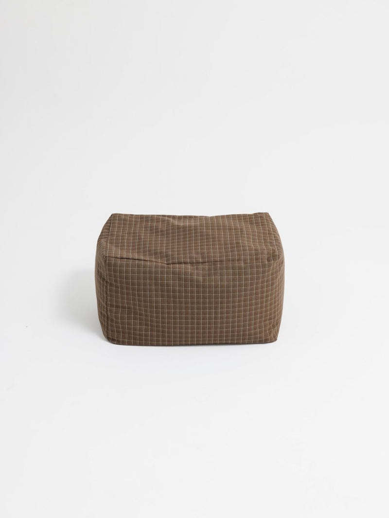 OR - 9569 - LOOSY - HUGME ビーズオットマン Brown Check