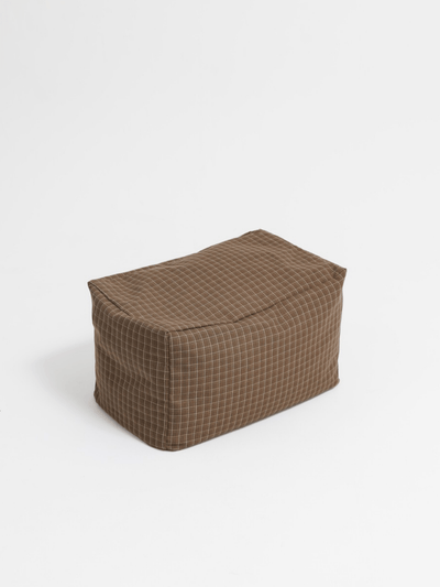 OR - 9569 - LOOSY - HUGME ビーズオットマン Brown Check