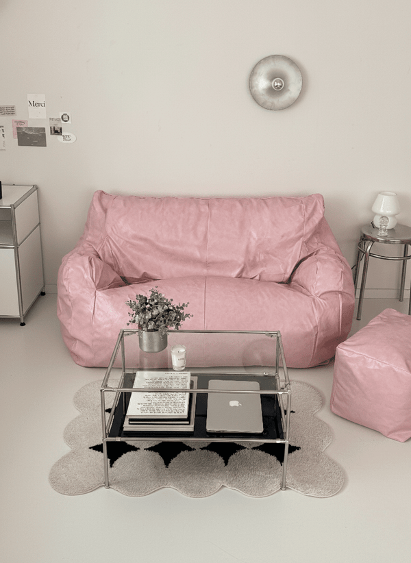 LOOSY 2人掛けビーズソファ Glossy Pink