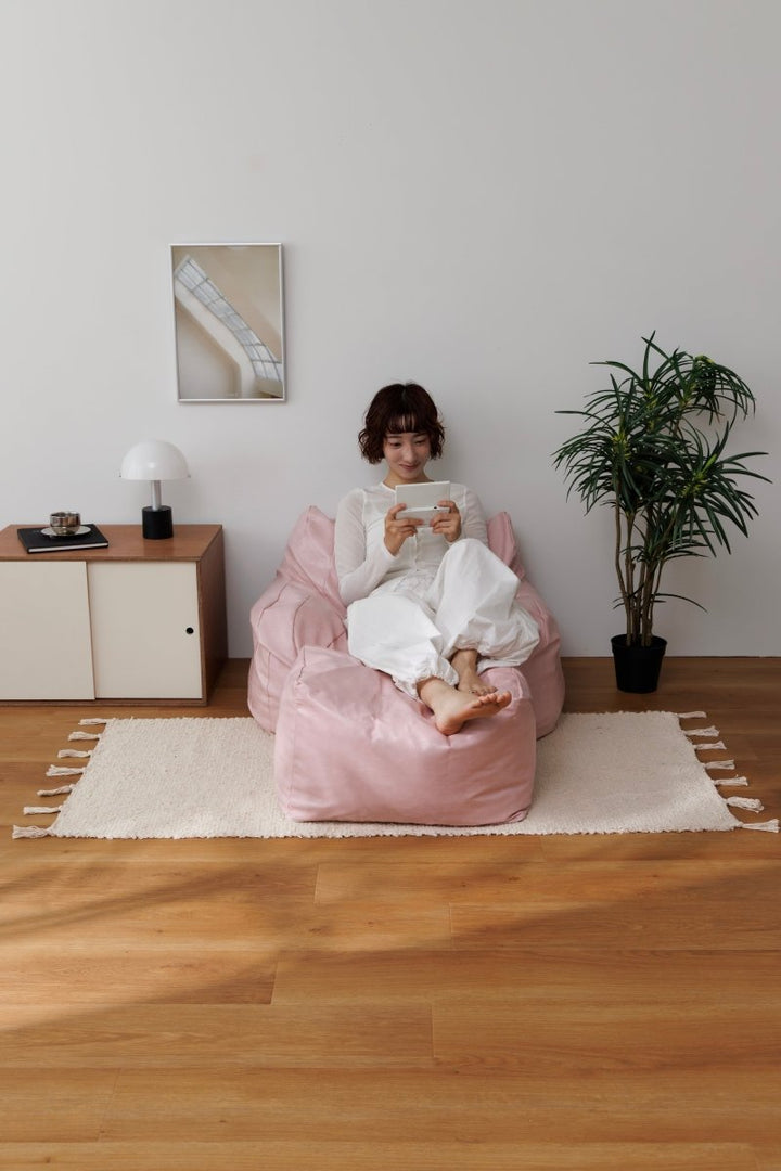 ソファ　ミニスクイーズバラ売り可 公式】LOOSY 1人掛けビーズソファ ミニ Glossy Pink｜1人用ソファ