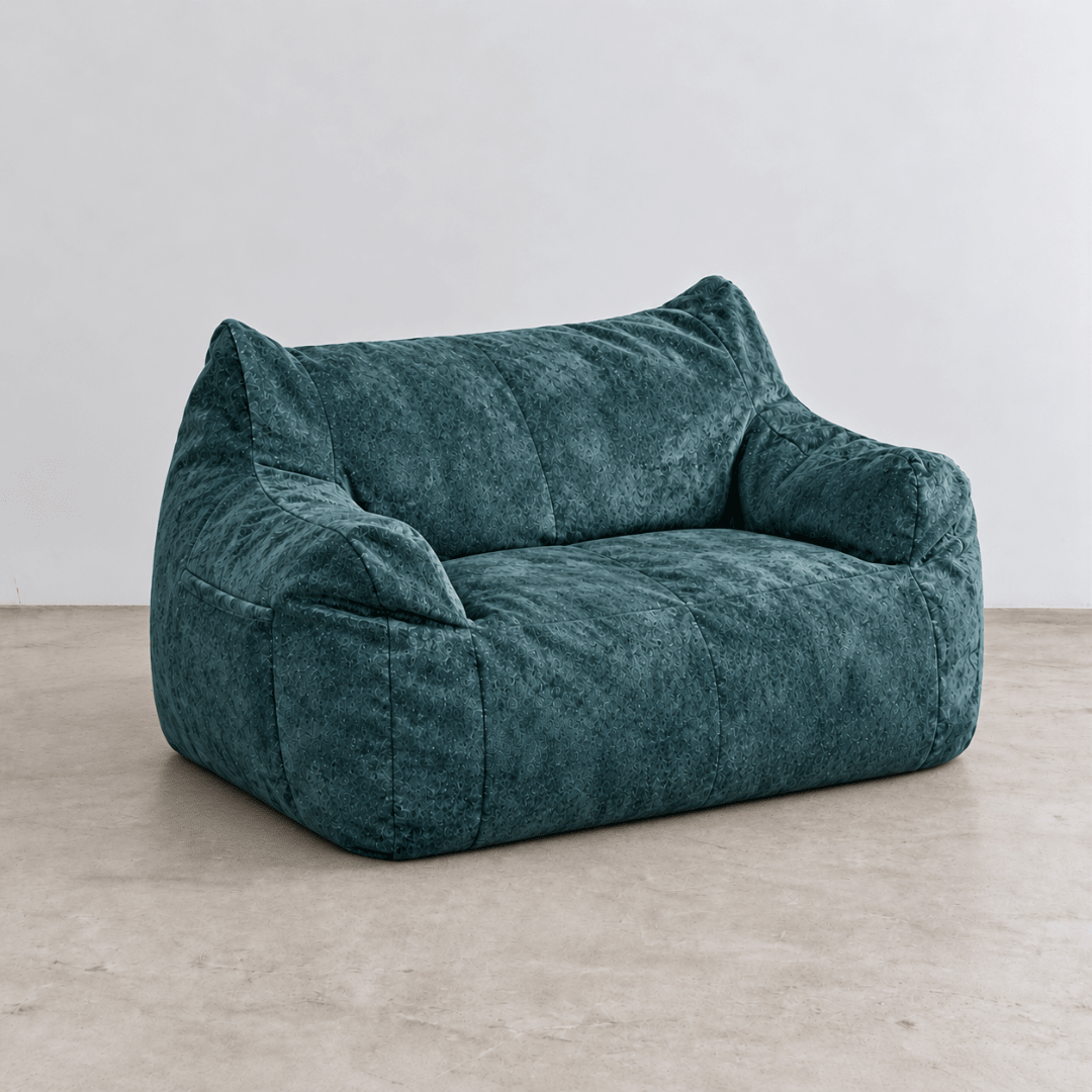 SE-10381-LOOSY-LOOSY 2人掛けビーズソファ Rich Chenille -Turquoise
