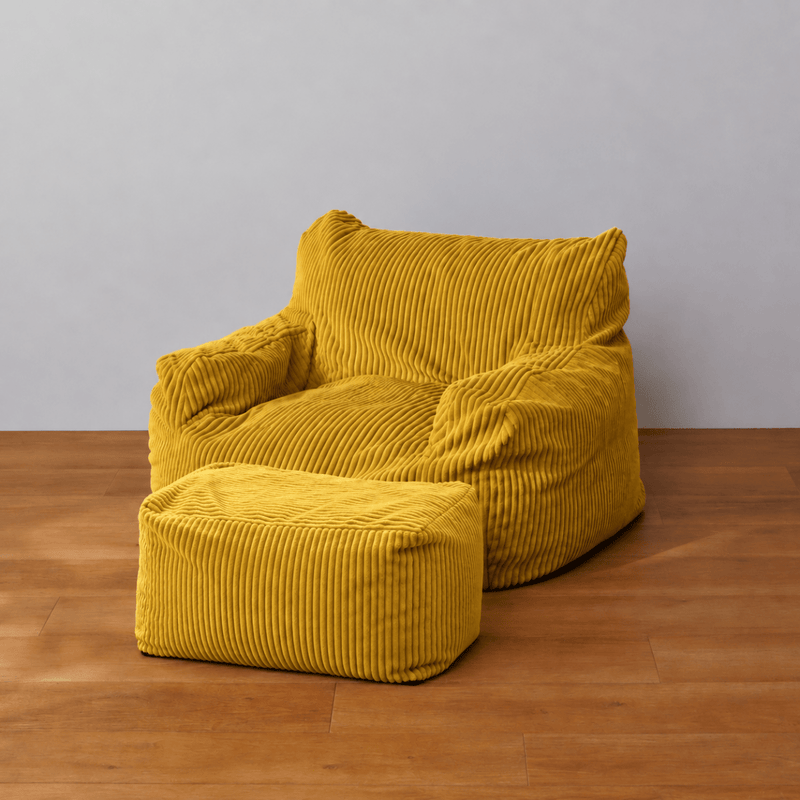 LOOSY 1人掛けビーズソファ Mustard 公式】LOOSY 1人掛けビーズソファ ミニ Mustard｜1人用ソファ おしゃれ