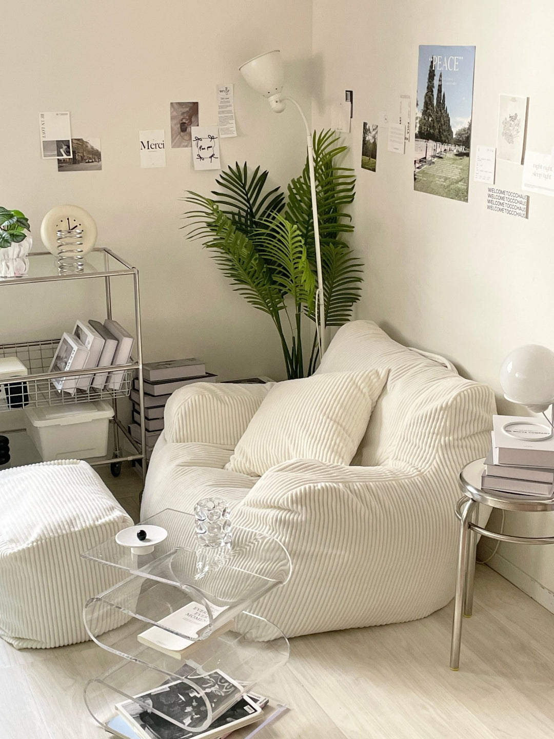 HUGME 1人掛けビーズソファ IVORY HUGME 1人掛けビーズソファ IVORY #LOOSY #ルージー #beanbag