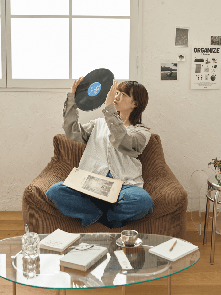 LOOSY HUGME 1人掛けビーズソファ ブラウン LOOSY 1人掛けビーズソファ Brown｜1人用ソファ おしゃれ 一人暮らし