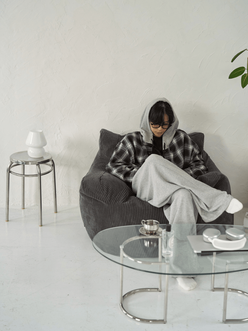 Loosy HUGME 1人掛けビーズソファ CHARCOAL Loosy HUGME 1人掛けビーズソファ CHARCOAL