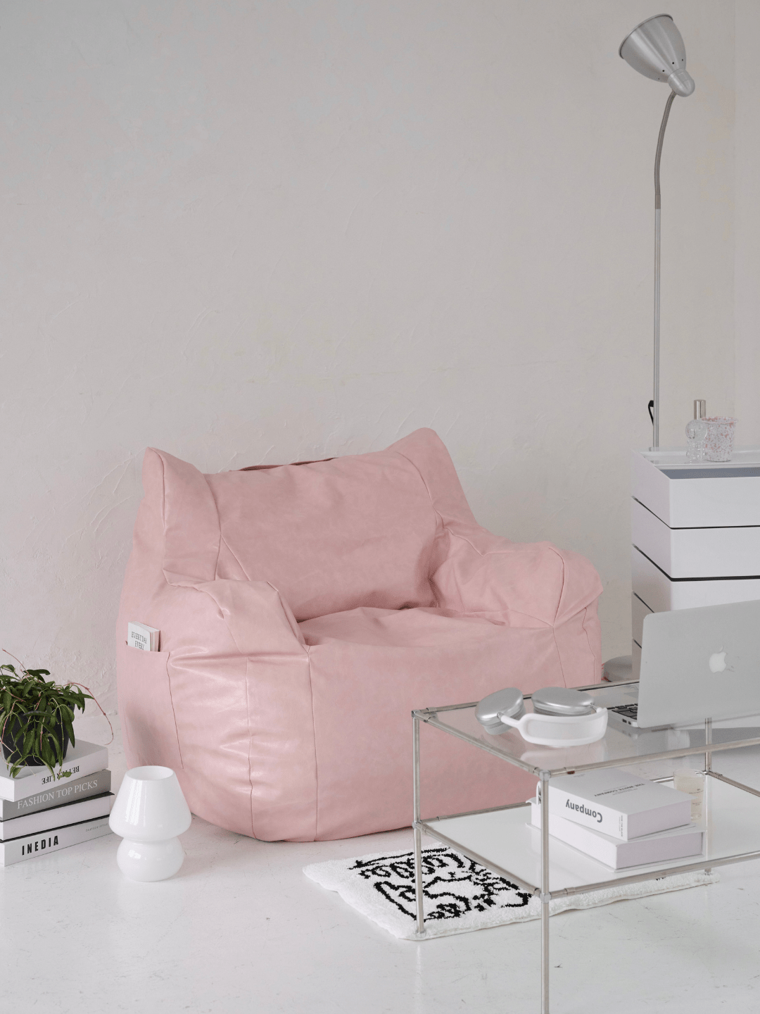 LOOSY 1人掛けビーズソファ Glossy Pink|1人用ソファ おしゃれ LOOSY 1人掛けビーズソファ Glossy Pink|1人用ソファ おしゃれ
