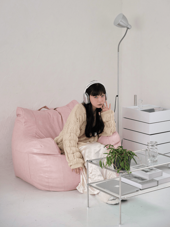 LOOSY 1人掛けビーズソファ Glossy Pink|1人用ソファ おしゃれ LOOSY 1人掛けビーズソファ Glossy Pink|1人用ソファ おしゃれ