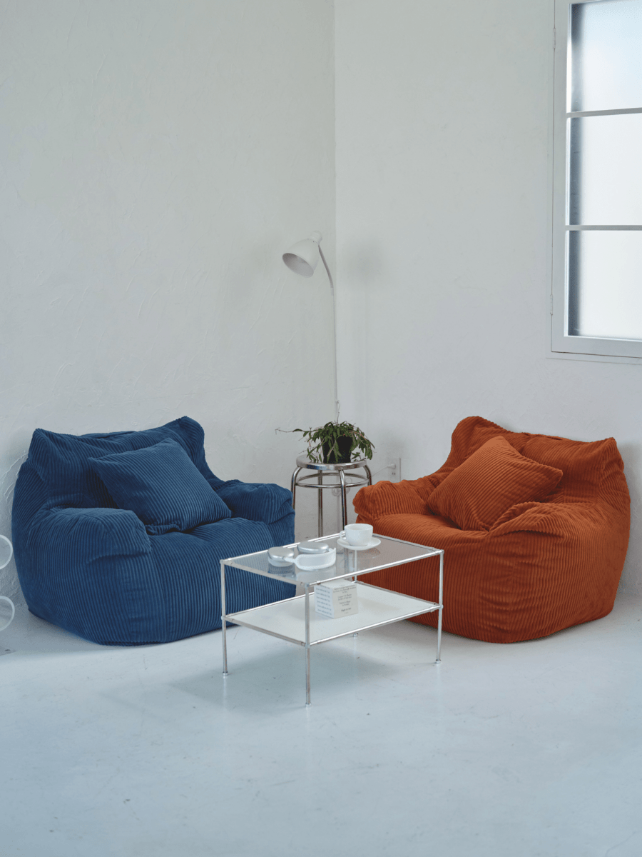 SE-7083 - LOOSY - LOOSY 1人掛けビーズソファ Blood Orange