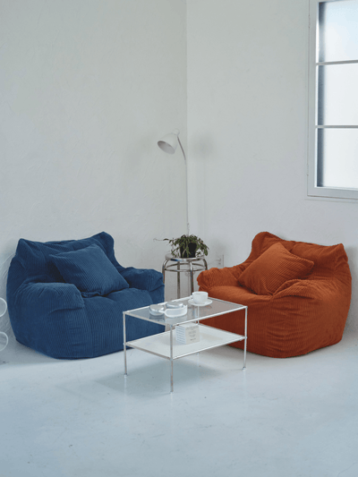 SE-7083 - LOOSY - LOOSY 1人掛けビーズソファ Blood Orange