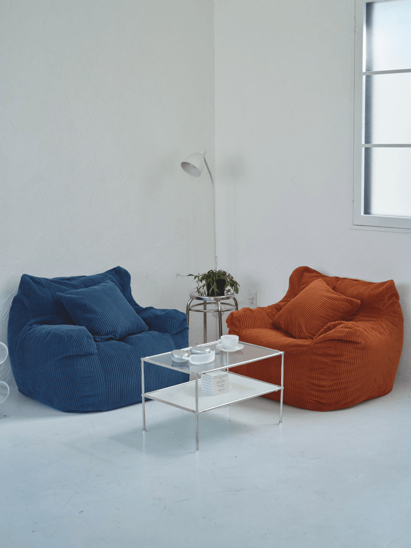 SE-7083 - LOOSY - LOOSY 1人掛けビーズソファ Blood Orange