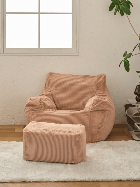 SE-7093 - LOOSY - LOOSY 1人掛けビーズソファ Coral Pink