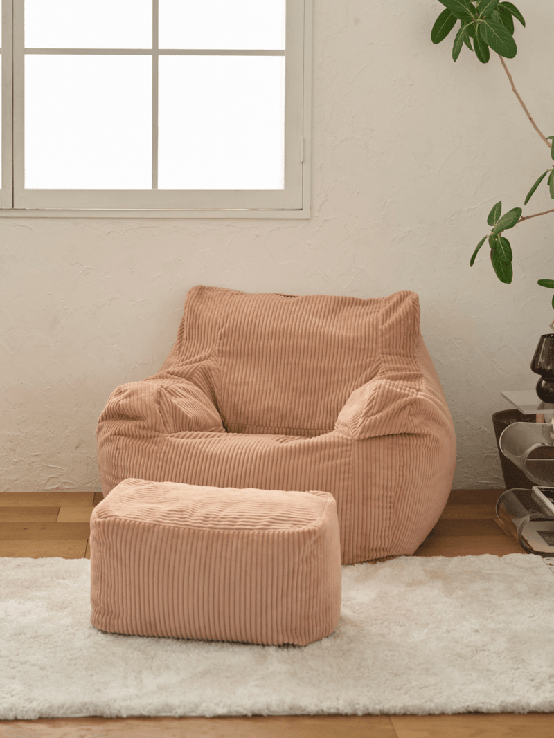 SE-7093 - LOOSY - LOOSY 1人掛けビーズソファ Coral Pink