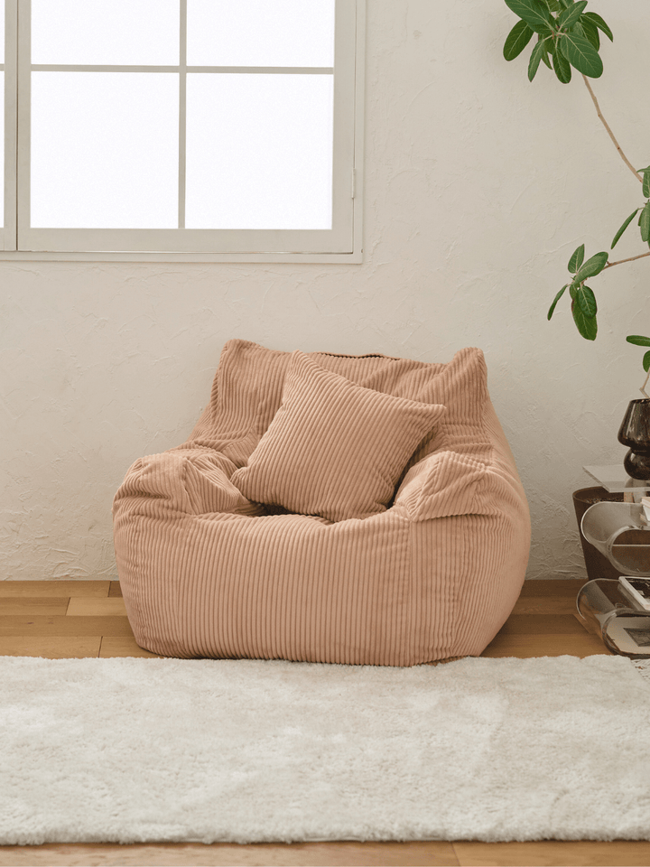 LOOSY 1人掛けビーズソファ Coral Pink|1人用ソファ おしゃれ LOOSY 1人掛けビーズソファ Coral Pink|1人用ソファ おしゃれ