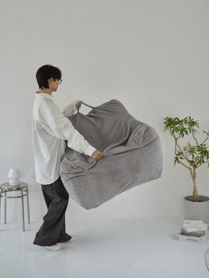 LOOSY 1人掛けビーズソファ Gray｜1人用ソファ おしゃれ 一人暮らし 二 