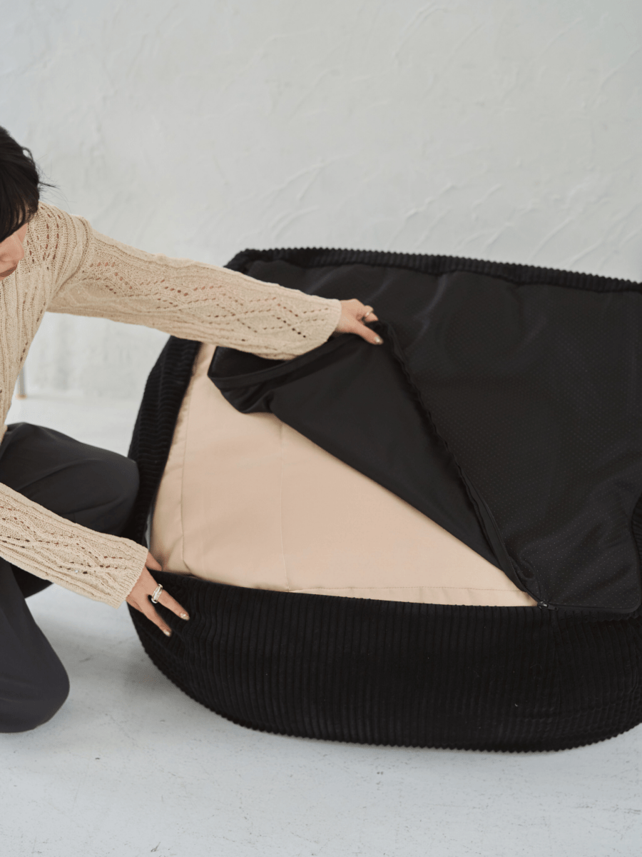 1人掛けビーズソファ Black｜1人用ソファ おしゃれ 一人暮らし 二人