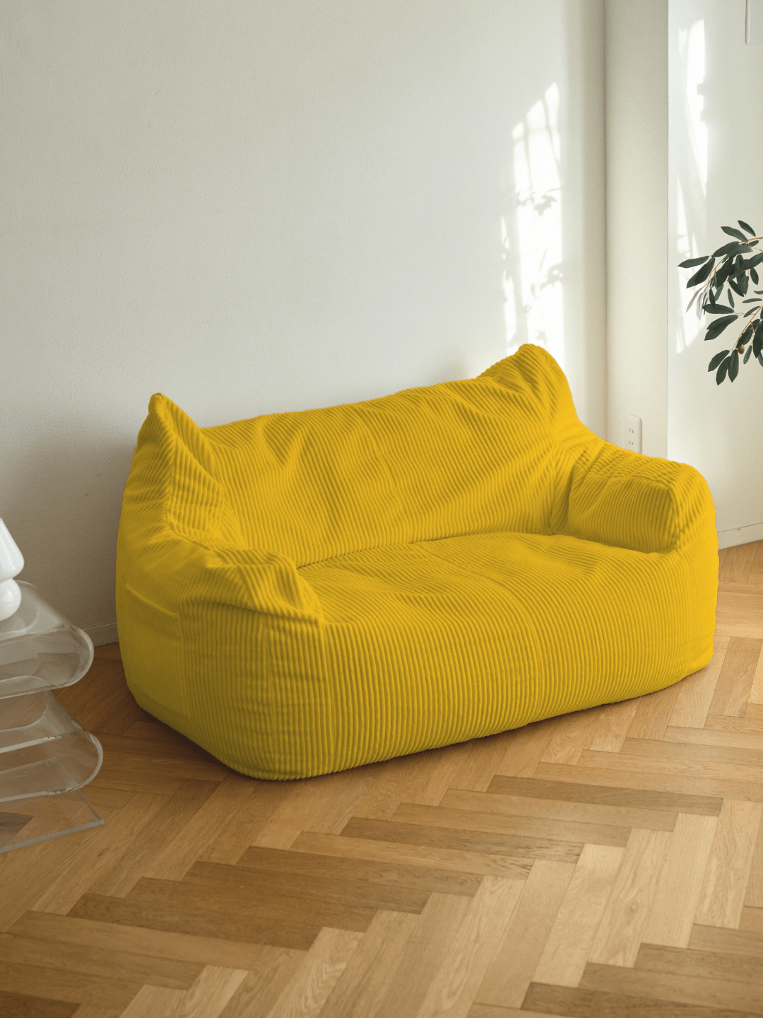 LOOSY 2人掛けビーズソファ Mustard|2人用ソファ おしゃれ 一人暮らし LOOSY 2人掛けビーズソファ Mustard|2人用ソファ おしゃれ 一人暮らし