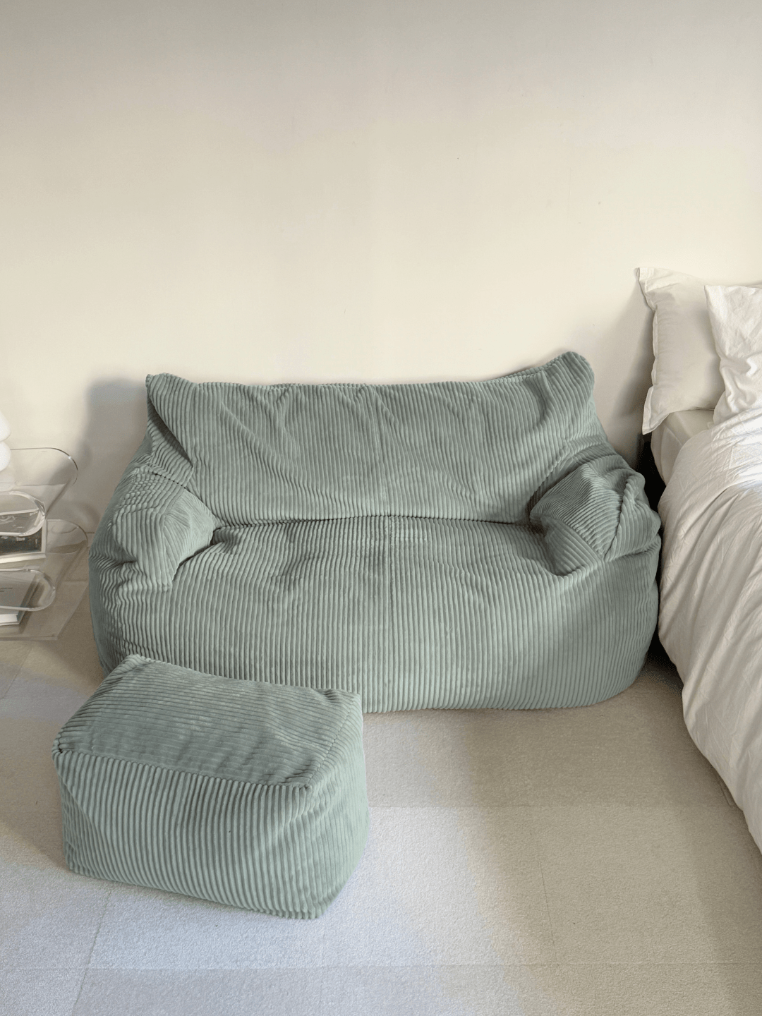 LOOSY 2人掛けビーズソファ Mint｜2人用ソファ おしゃれ 一人暮らし 二