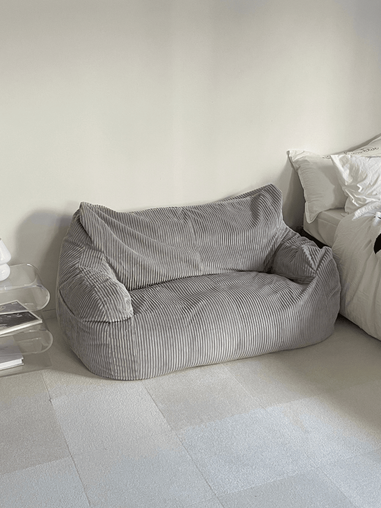 LOOSY 2人掛けビーズソファ Gray｜2人用ソファ おしゃれ 一人暮らし 二