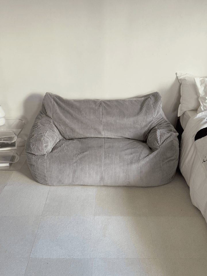 セ*ー様 LOOSY 2人掛けビーズソファ　グレー LOOSY 2人掛けビーズソファ Gray｜2人用ソファ おしゃれ 一人暮らし 二