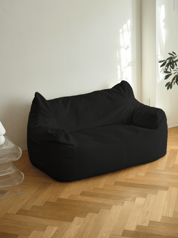 LOOSY 2人掛けビーズソファ Black｜2人用ソファ おしゃれ 一人暮らし