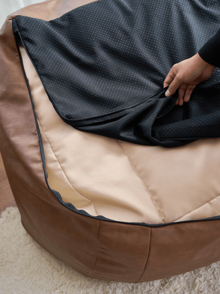 LOOSY 2人掛けビーズソファ Matte Brown｜2人用ソファ おしゃれ